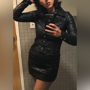 Lip Service Button Down Vinyl Top